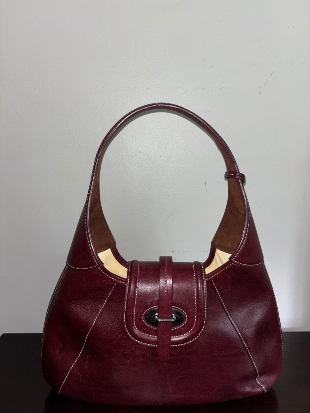 Burgundy Genuine Leather Dooney & Bourke bag